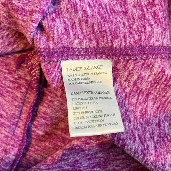 4/$19 like new Tangerine heather purple/pink workout pullover jacket size XL - Picture 6 of 6